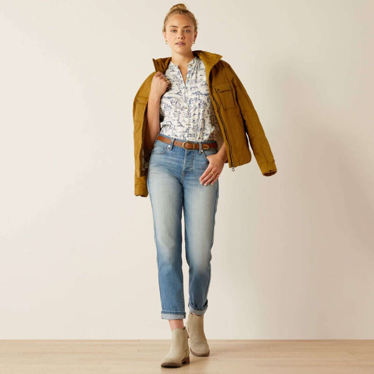 Ariat Jeans High Rise Bridle Slim Straight Leg Mujer Abeline