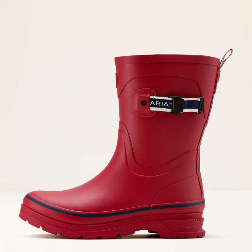 Ariat Botas de lluvia Kelmarsh Mid Mujer Rojo Team/Azul Marino