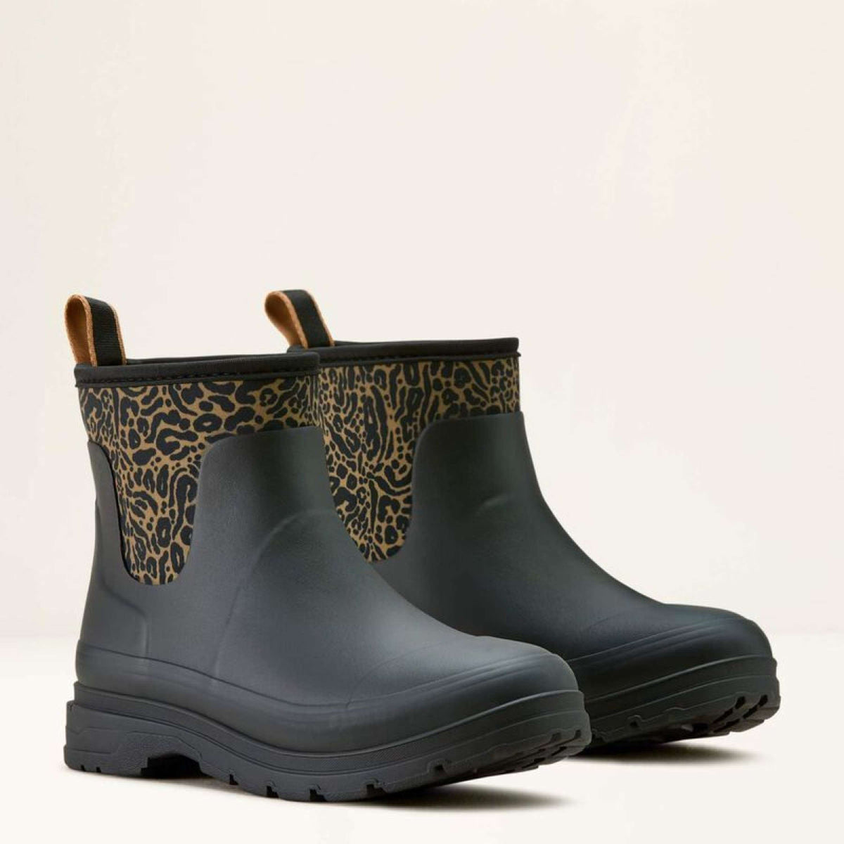 Ariat Botas de lluvia Kelmarsh Shortie Mujer Black/Ocelot Print