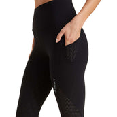 Ariat Pantalón de Equitación Breathe Half Grip Mujer Negro