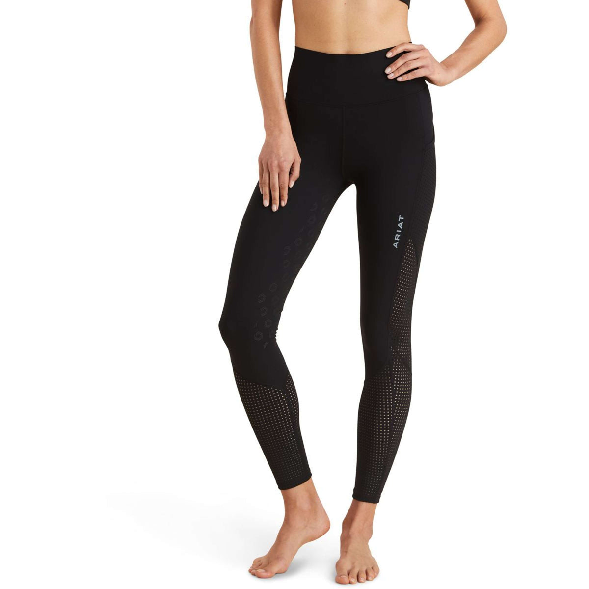 Ariat Pantalón de Equitación Breathe Half Grip Mujer Negro