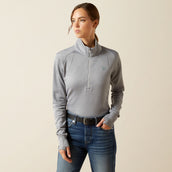 Ariat Shirt Team EQ 1/2 ZP Alloy Heather