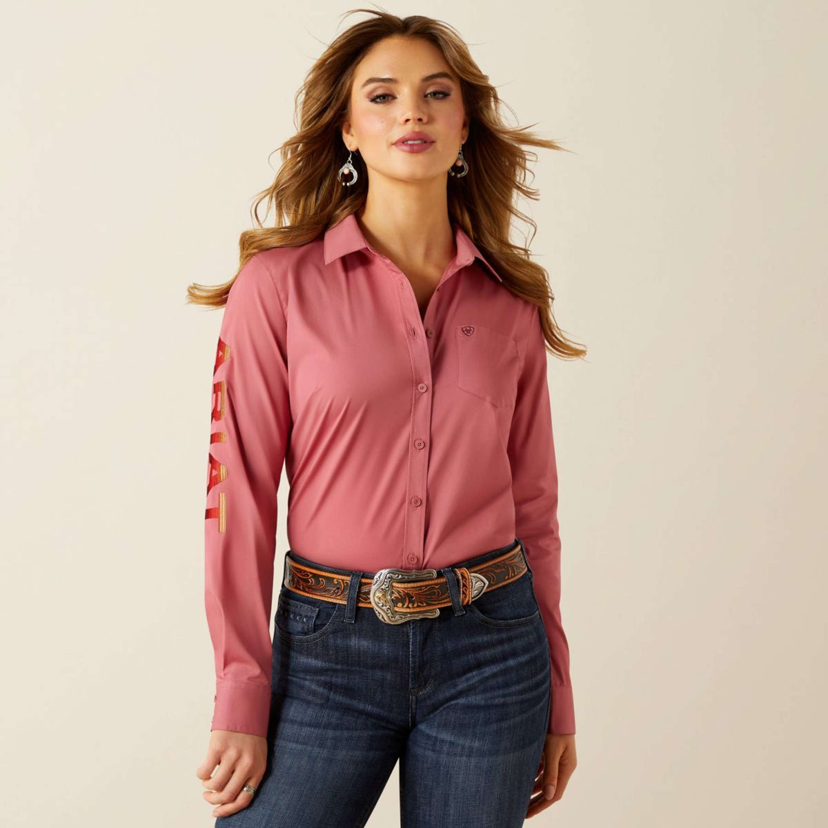 Ariat Blusa Team Kirby Madera malva