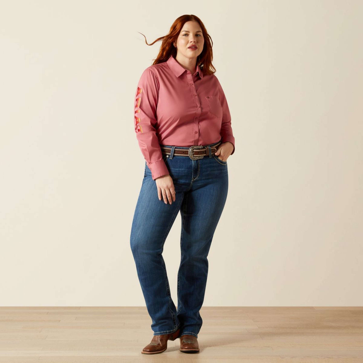 Ariat Blusa Team Kirby Madera malva