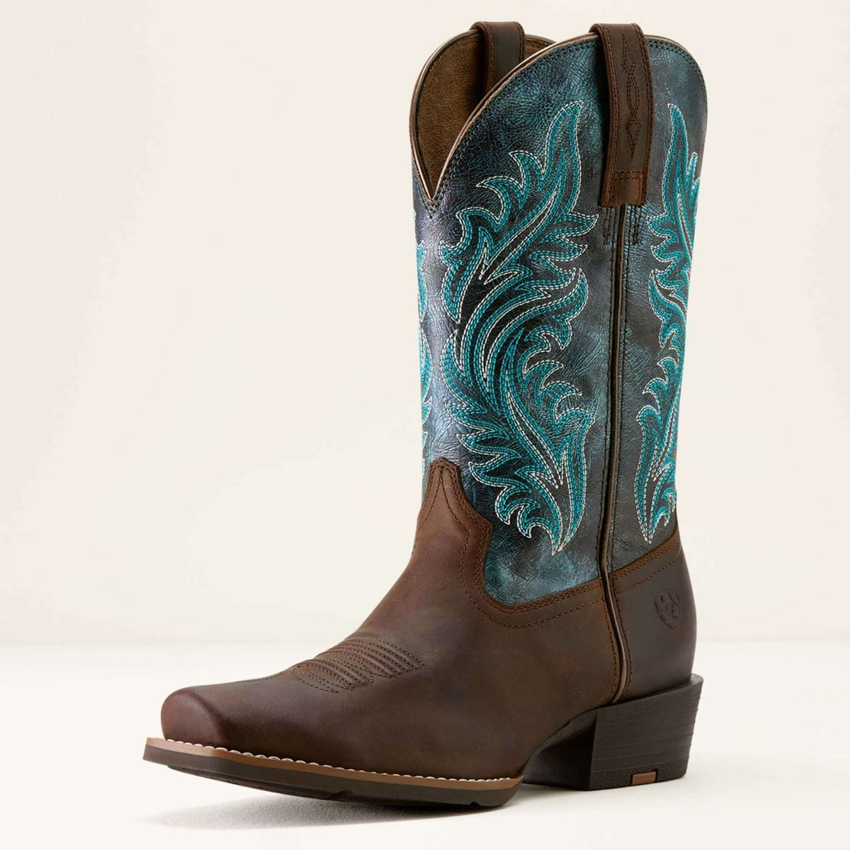 Ariat Botas Western Round Up Narrow Cutter Toe Sassy Brown/Ocean Wave