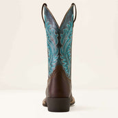 Ariat Botas Western Round Up Narrow Cutter Toe Sassy Brown/Ocean Wave