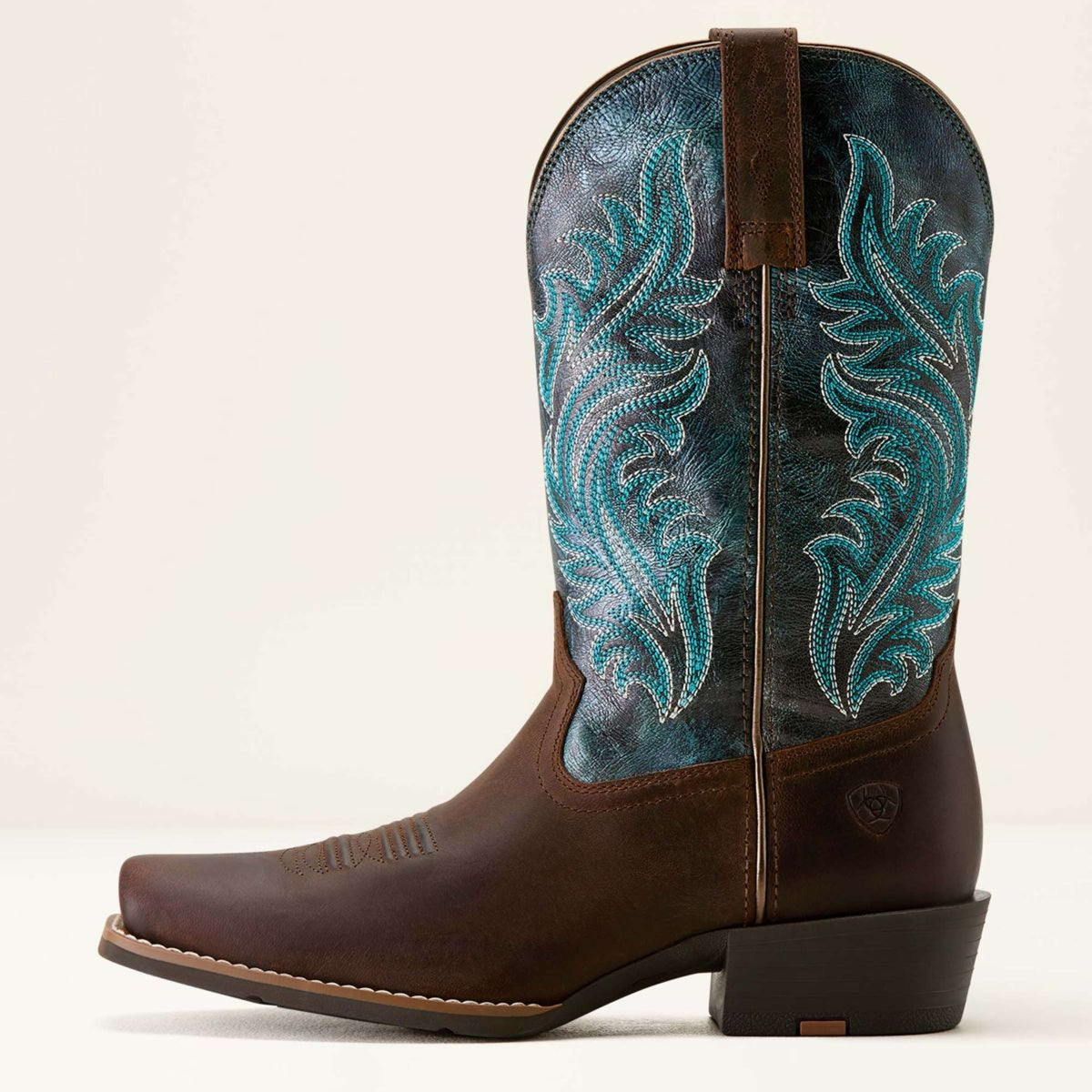 Ariat Botas Western Round Up Narrow Cutter Toe Sassy Brown/Ocean Wave