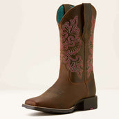 Ariat Botas Western Round Up Wide Square Toe Sassy Brown