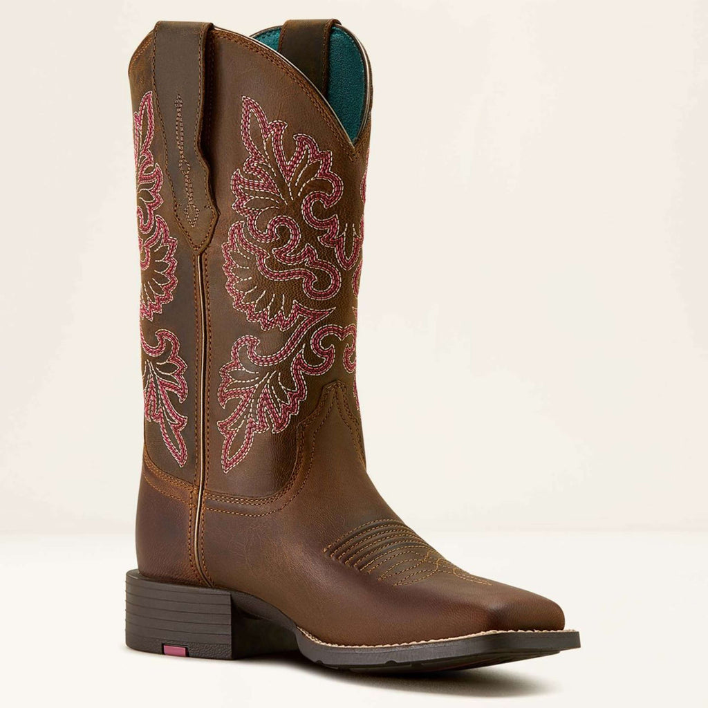 Ariat Botas Western Round Up Wide Square Toe Sassy Brown
