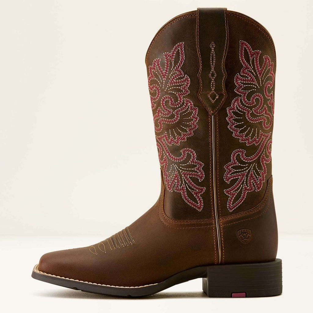Ariat Botas Western Round Up Wide Square Toe Sassy Brown