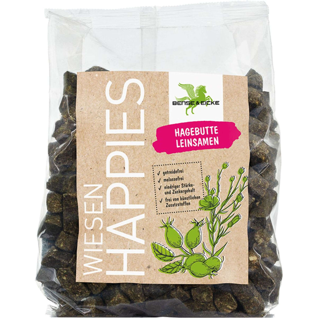 Bense & Eicke Golosinas para Caballos Wiesen Happies Semillas de Lino y Escaramujo