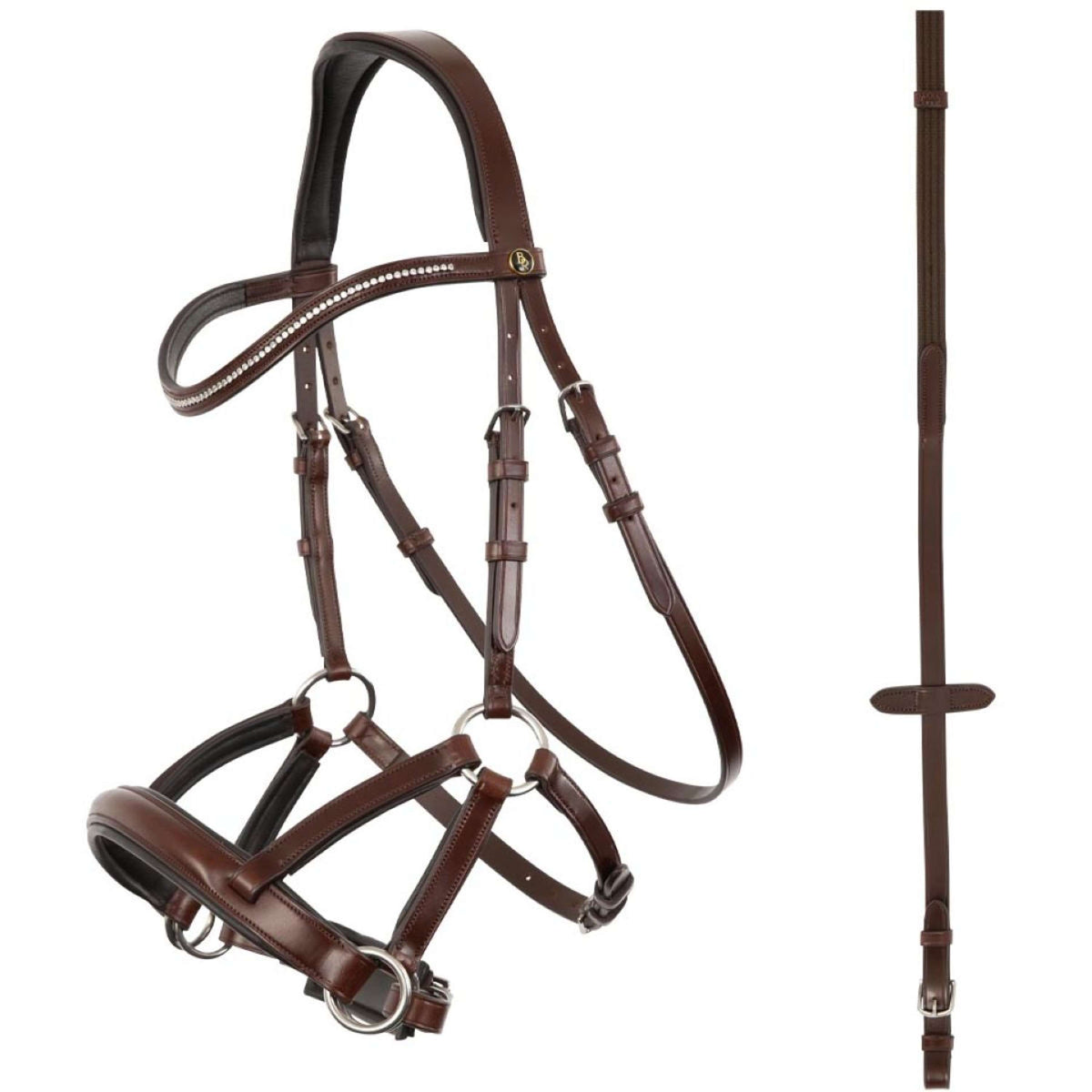 BR Brida Lewes Side & Pull Sin bocado Roble/Plata