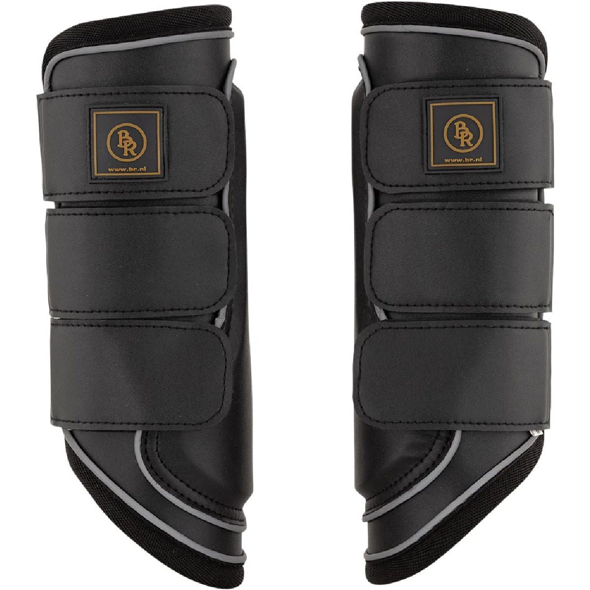 BR Protectores de piernas Majestic Reflecting Negro/Plata