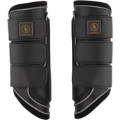BR Protectores de piernas Majestic Reflecting Negro/Plata