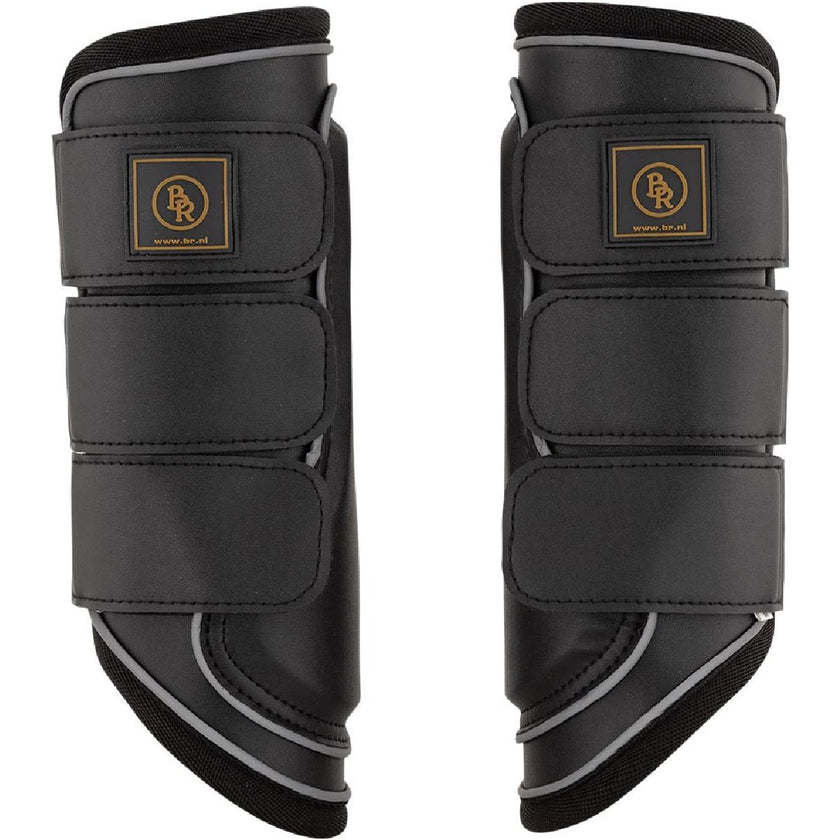 BR Protectores de piernas Majestic Reflecting Negro/Plata