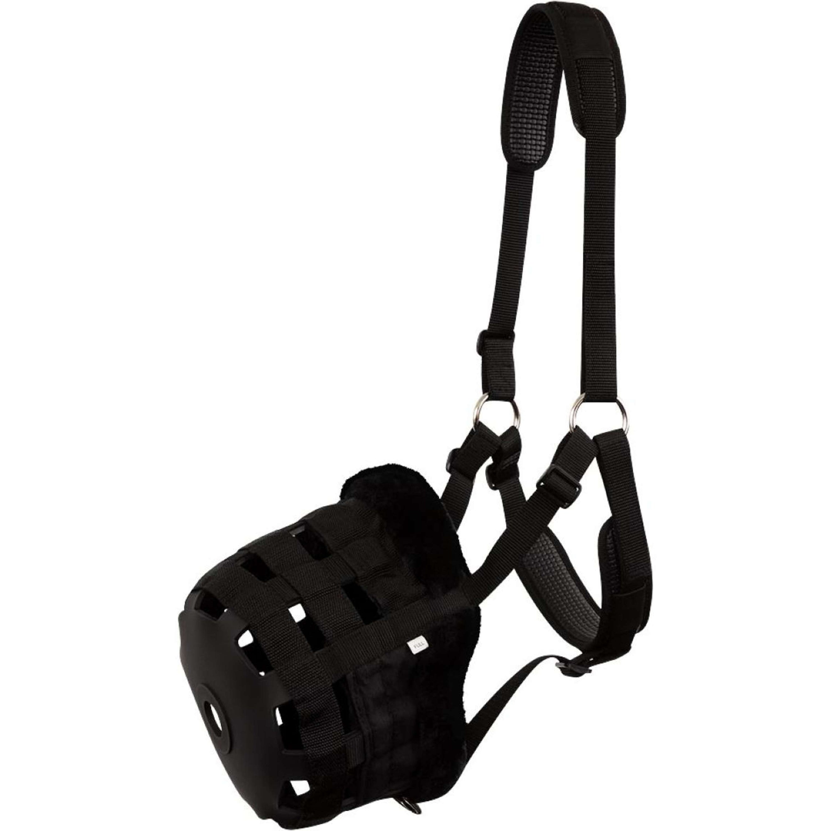 BR Mascarilla para Pastar Artificial Fur Negro