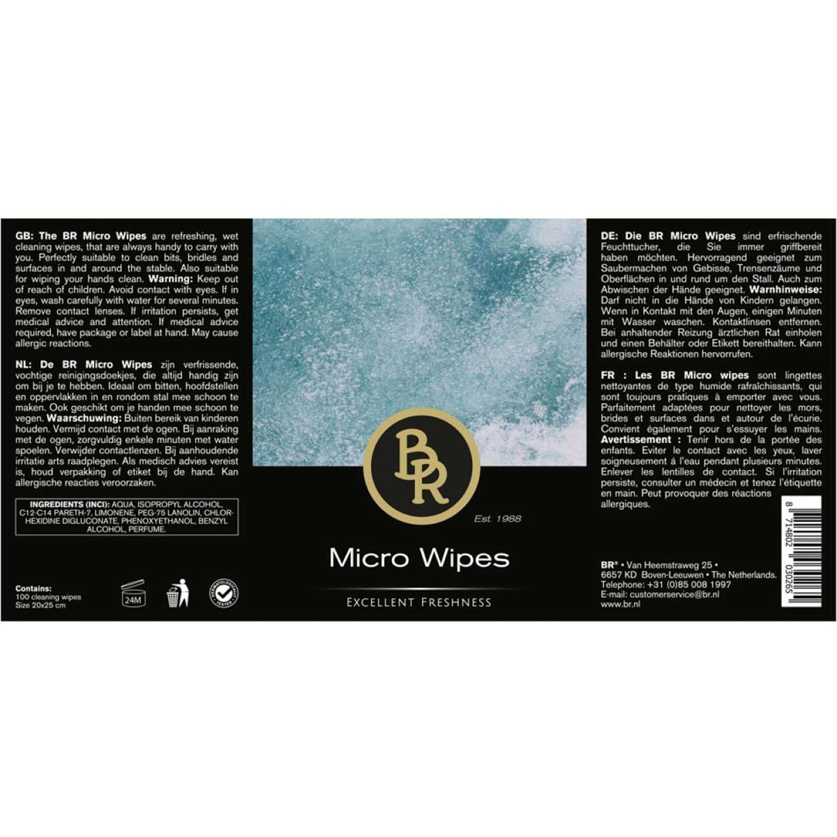 BR Toallitas de Limpieza Micro Wipes 100 Piezas