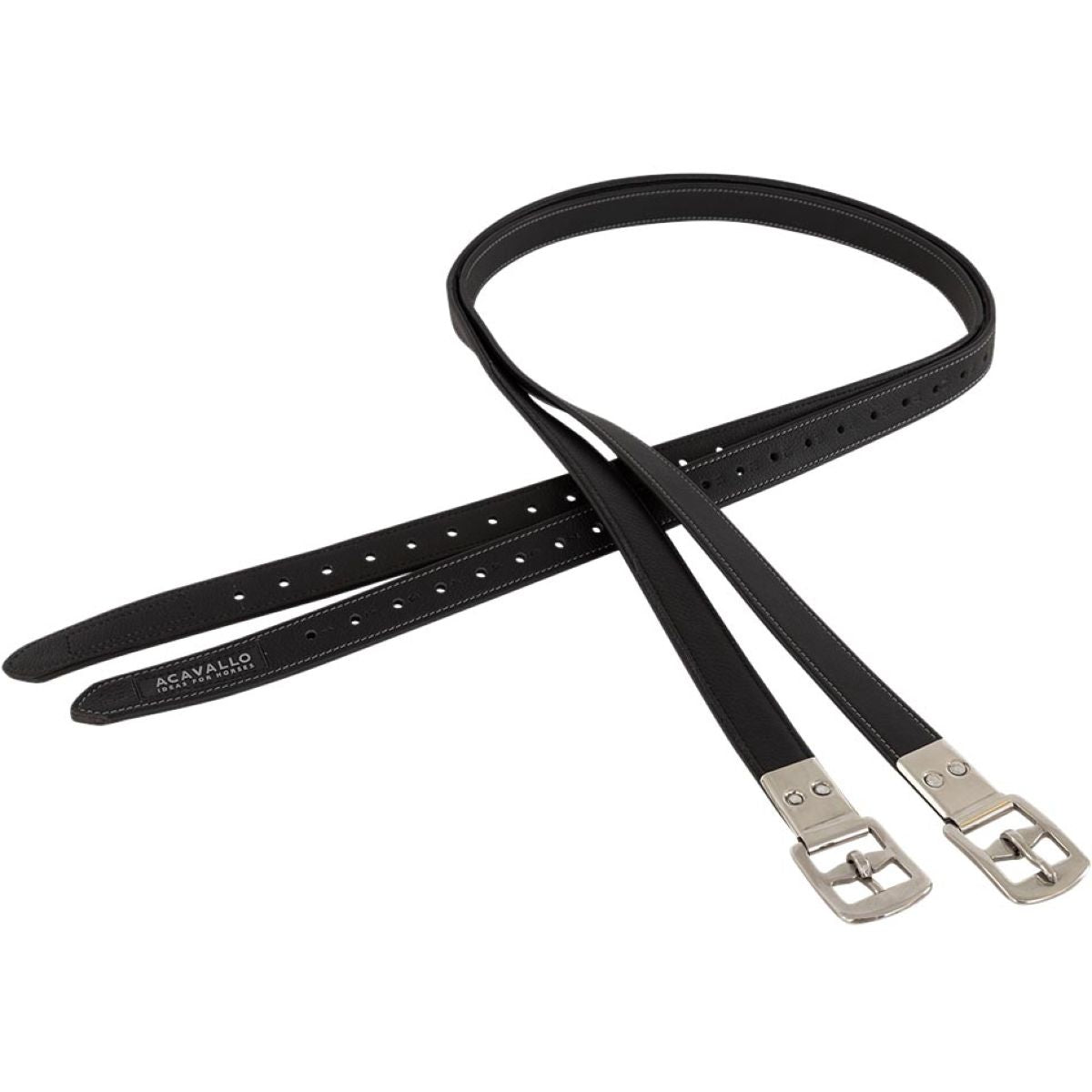 Acavallo Correas de estribo Soft Negro