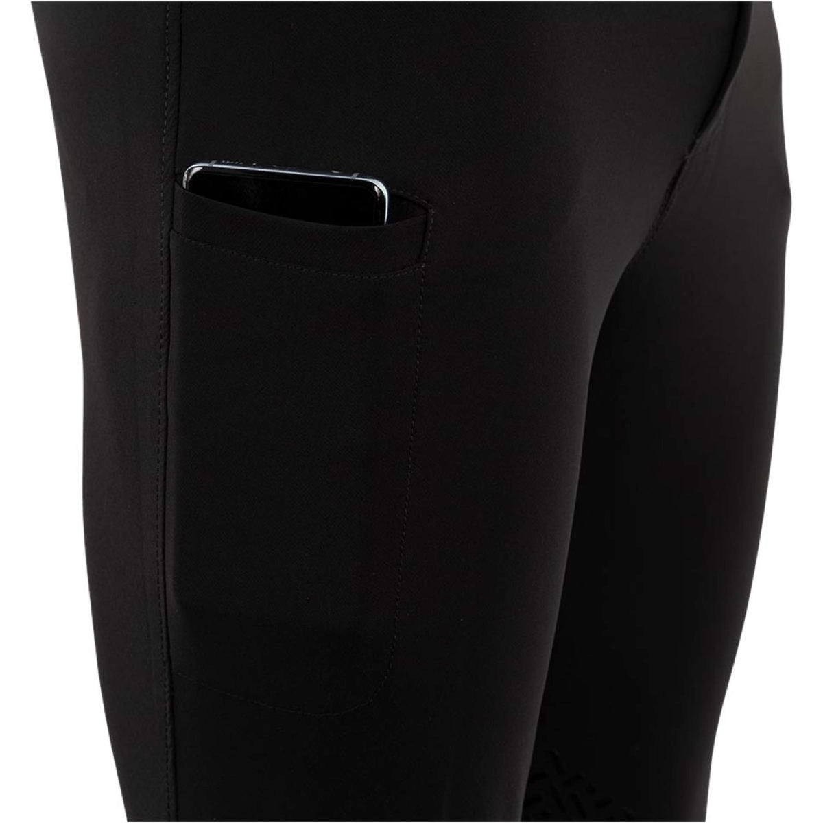 BR Pantalón de Equitación Maikel Rodilla de Silicona Negro