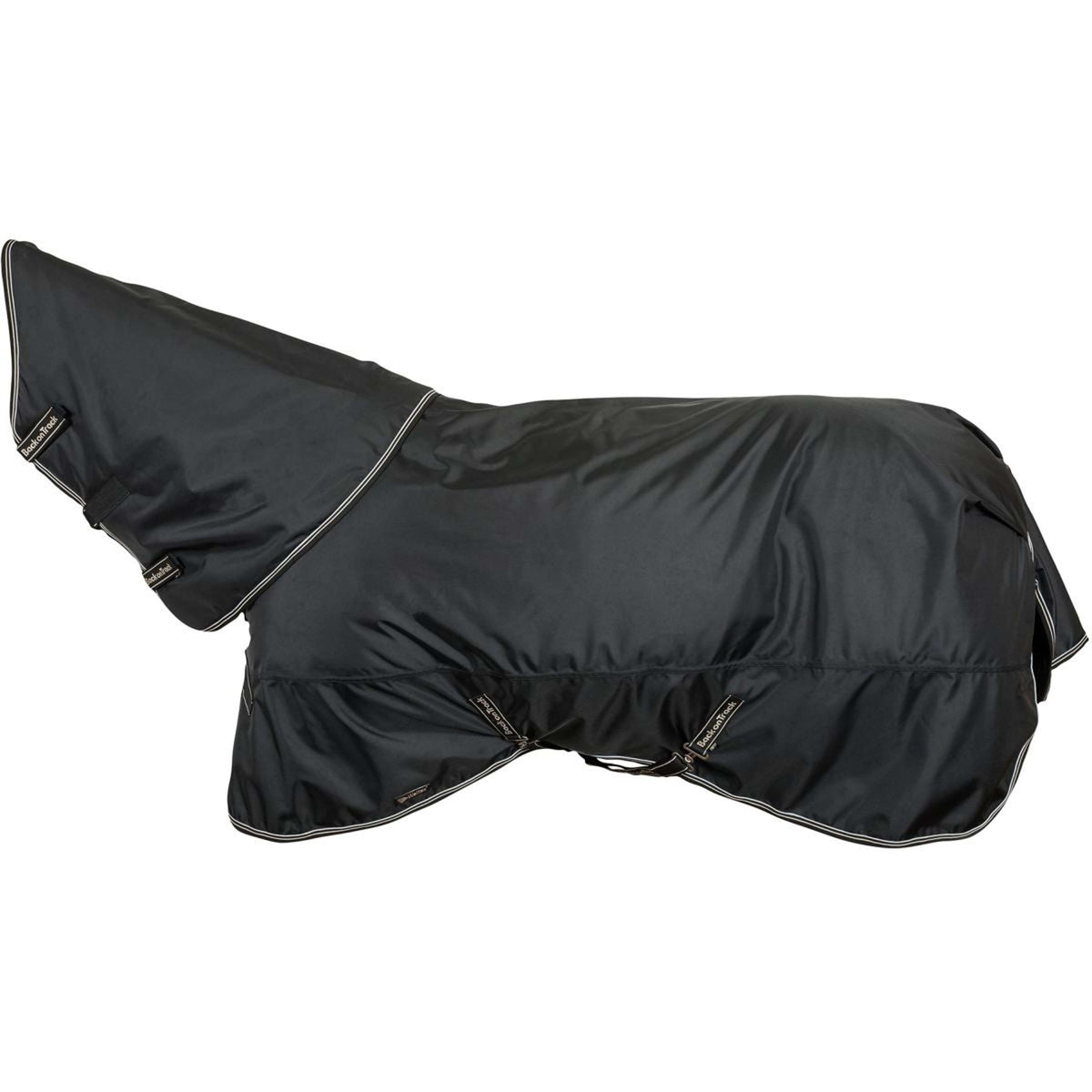 Back on Track Manta de Exterior Obsidian 300g con Cuello Desmontable Negro