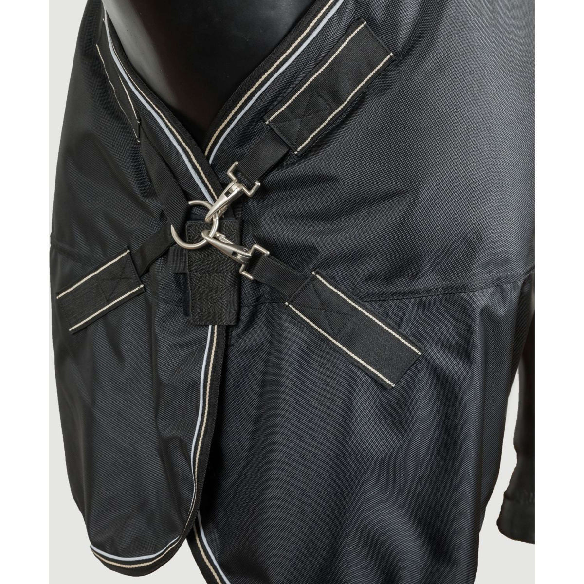 Back on Track Manta de Exterior Obsidian 300g con Cuello Desmontable Negro