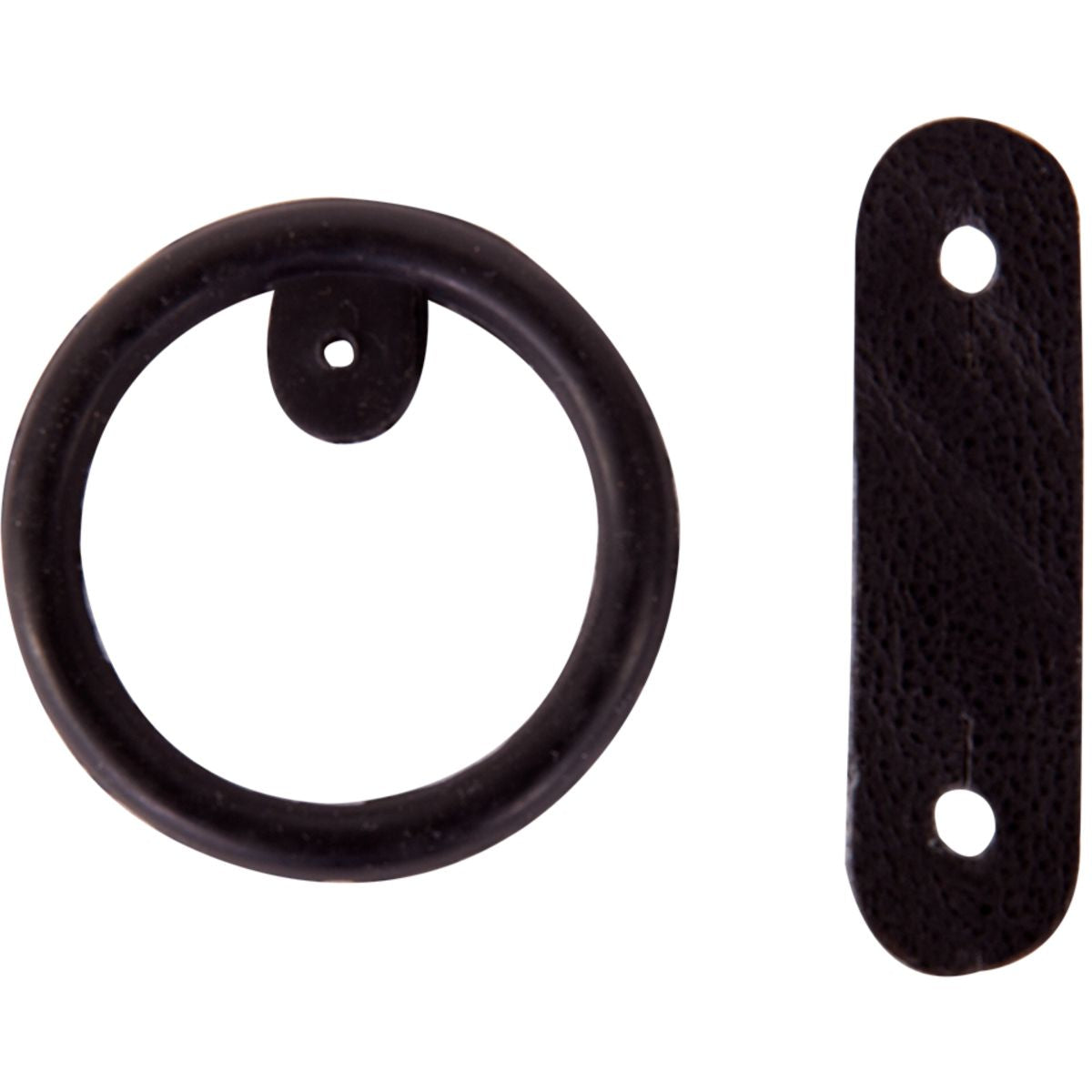 BR Ring Goma con cuero para estribos de seguridad Negro