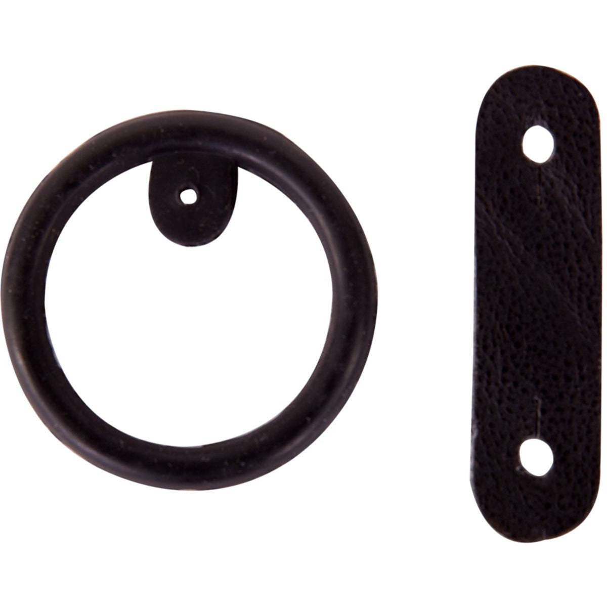 BR Ring Goma con cuero para estribos de seguridad Negro