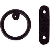 BR Ring Goma con cuero para estribos de seguridad Negro