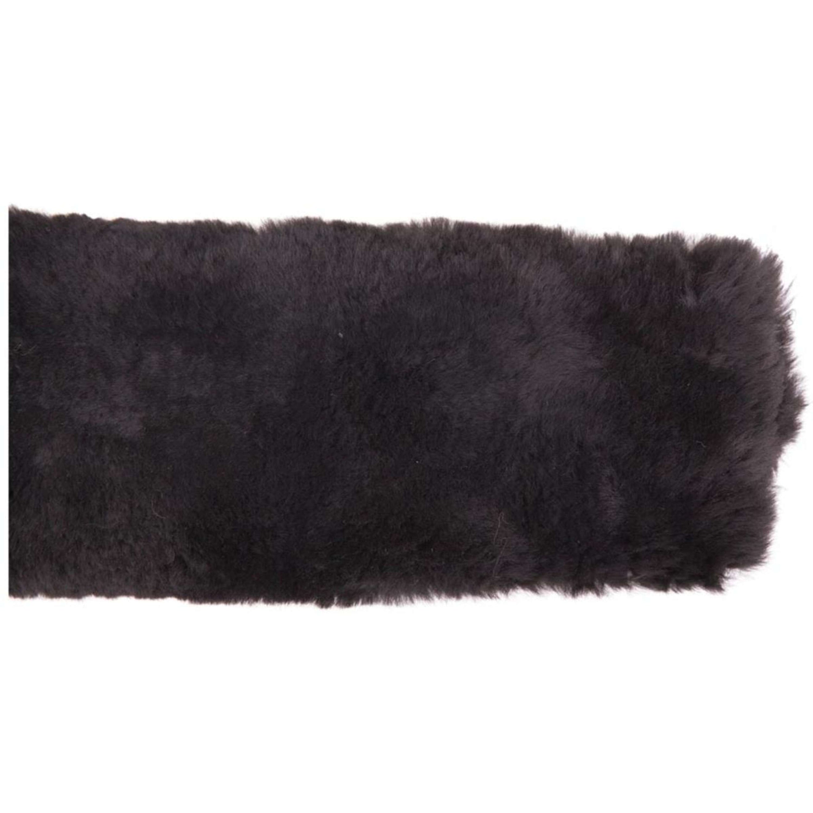BR Funda de Cincha Piel de Oveja para Doma Negro