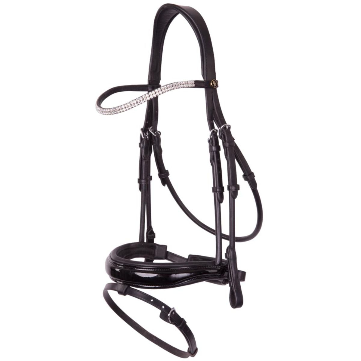 BR Brida Plymouth II con Muserola Ajustable Negro/Plata