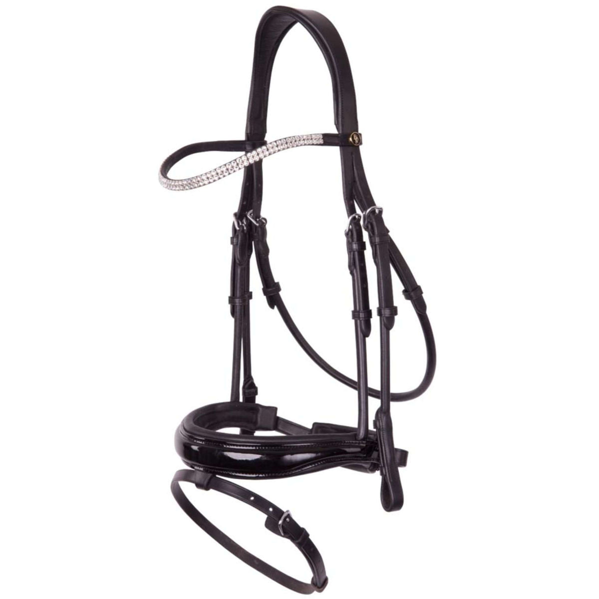 BR Brida Plymouth II con Muserola Ajustable Negro/Plata