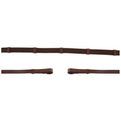 BR Riendas Lino 19mm Blind/Hebilla Redonda Roble/Plata