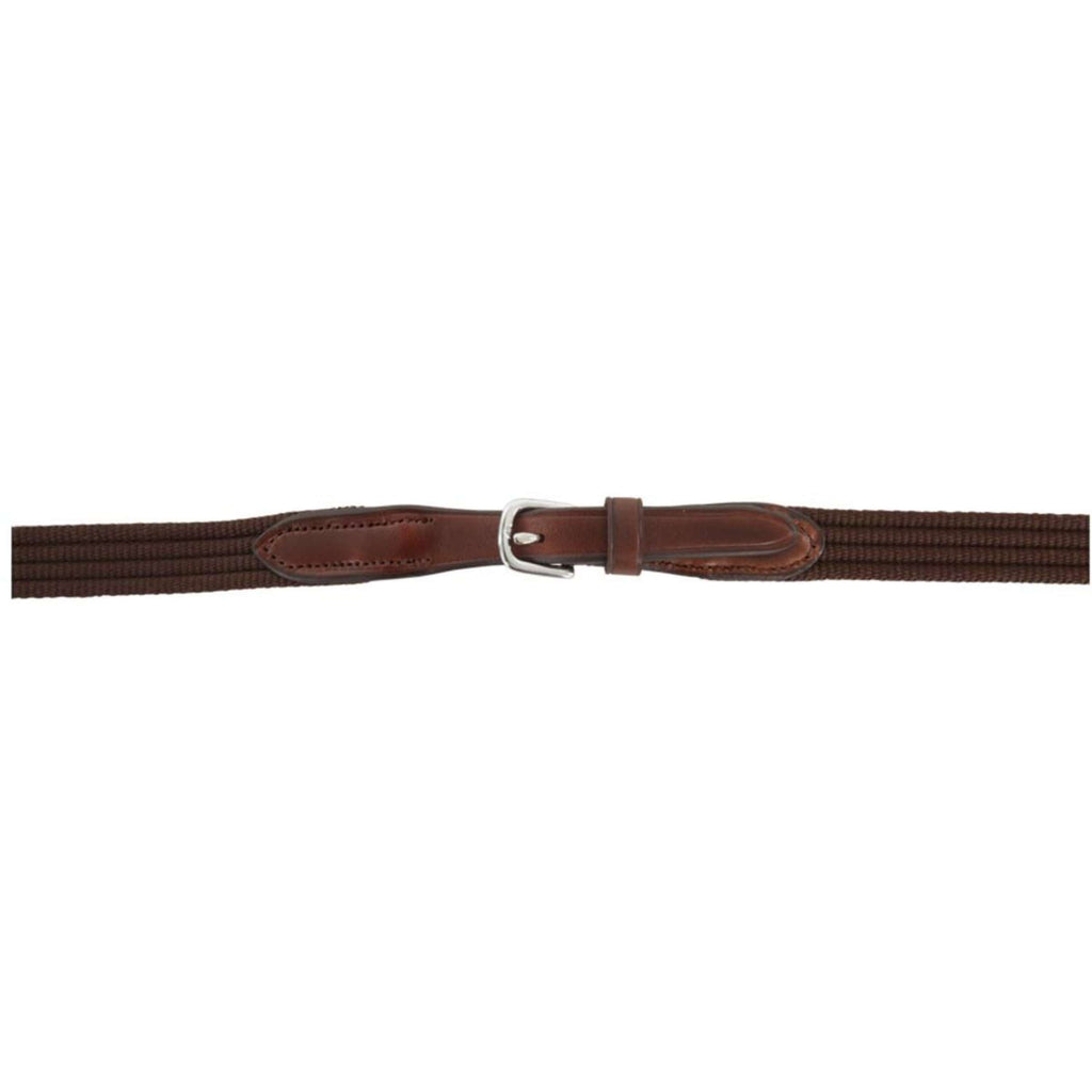 BR Riendas Lino 19mm Blind/Hebilla Redonda Roble/Plata