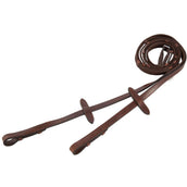 BR Riendas Lino 19mm Blind/Hebilla Redonda Roble/Plata