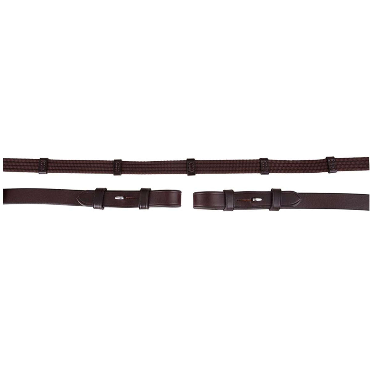 BR Riendas Marron<>Plata<>Gris