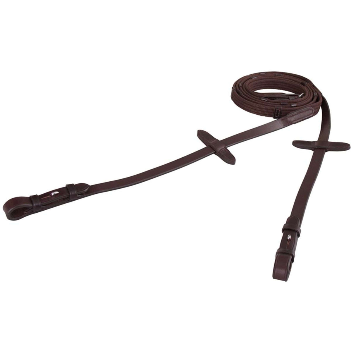 BR Riendas Marron<>Plata<>Gris