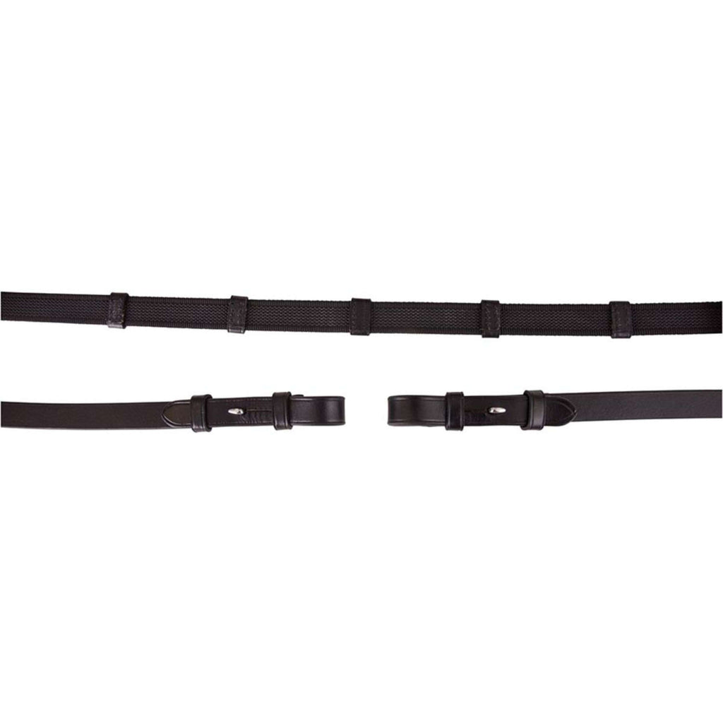 BR Riendas Lino 19mm Antideslizante Cierre E Negro/Plata