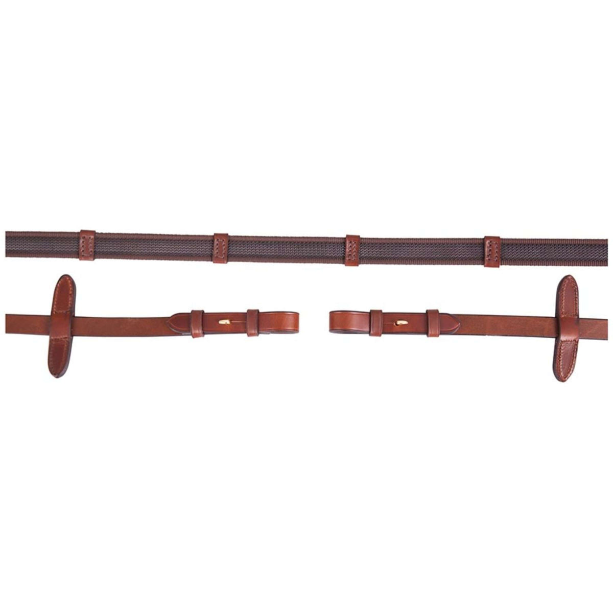 BR Riendas Persiana Antideslizante 19mm de Lino Tobacco