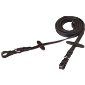 BR Riendas Eventa Pro Grip 16mm Hebilla Redonda Negro/Plata