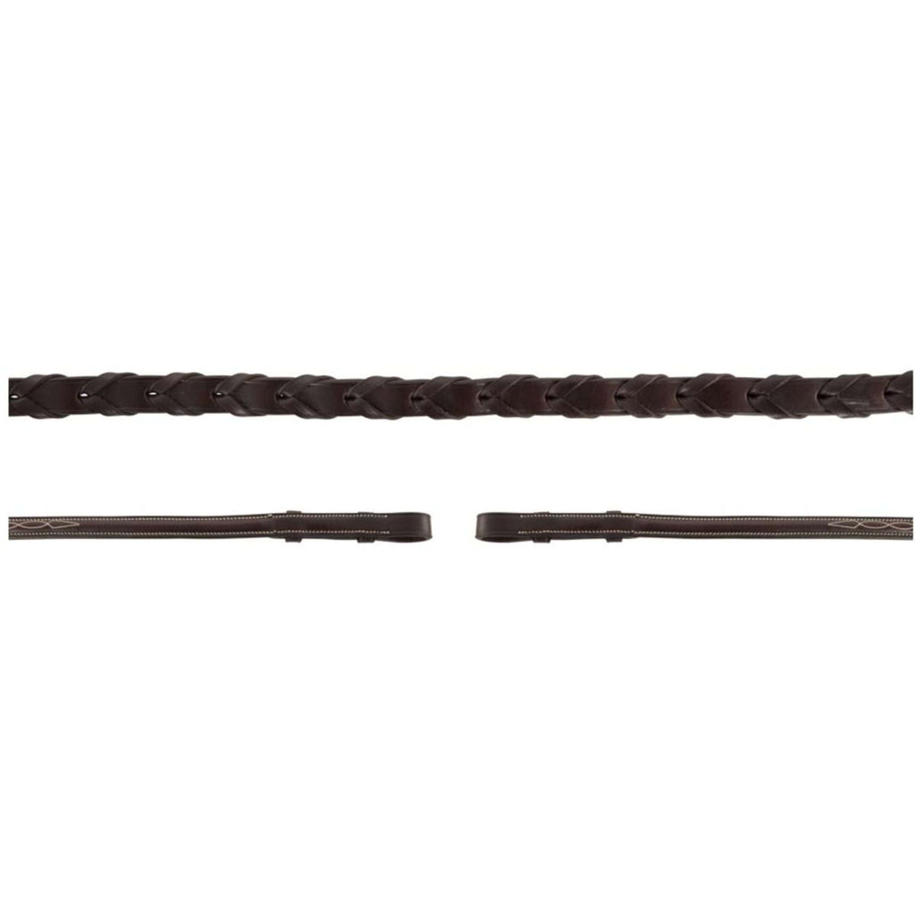 BR Riendas Hunter Trenzado Fancy Marron/Plata/Gris