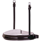 BR Cabezada Brida Doble Barniz Redonda Negro/Blanco