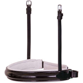 BR Cabezada Brida Doble Barniz Redonda Negro/Blanco