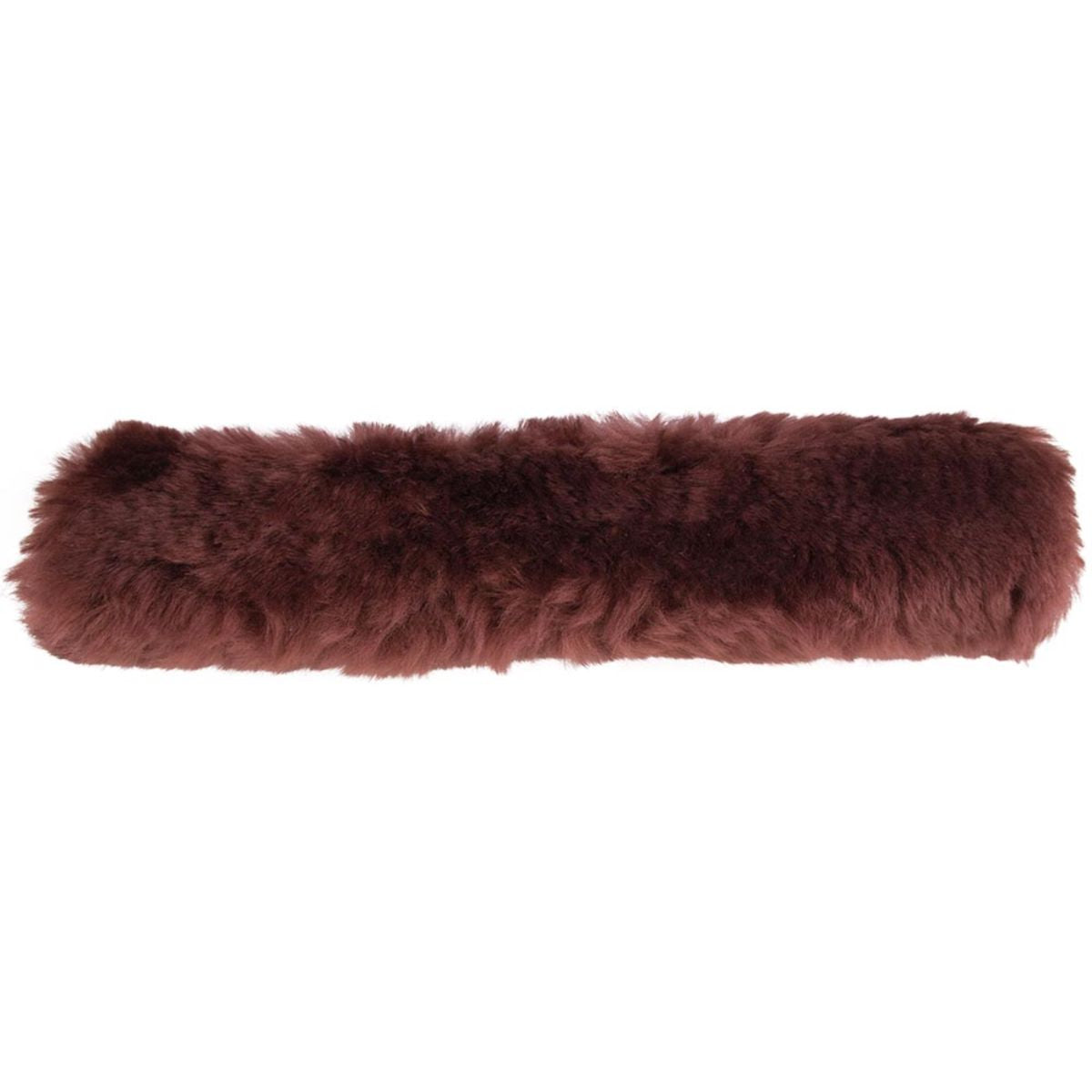 BR Protector de Muserola de Borreguillo con Velcro 28cm Marron