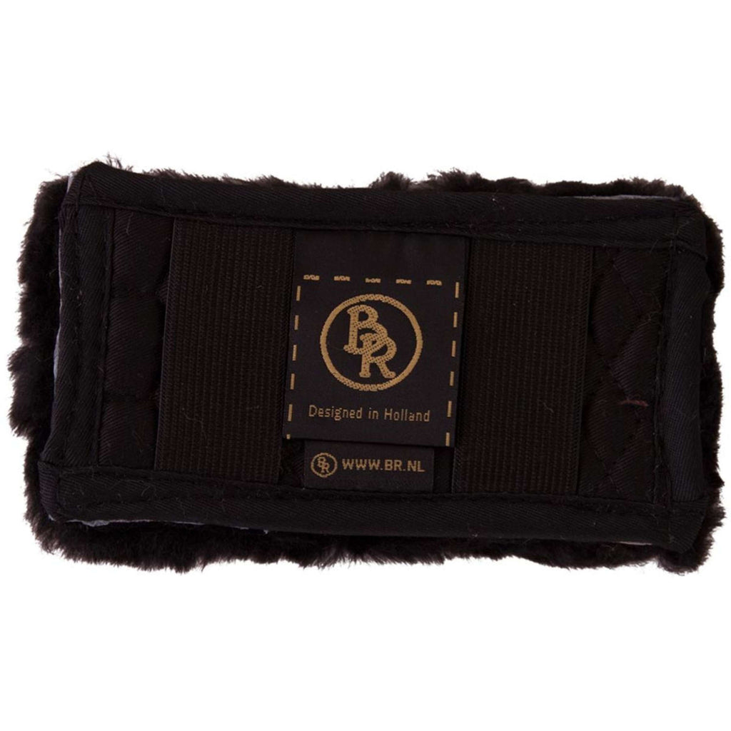 BR Protector de Cadena Curb Piel de oveja 5cm Ancho Negro/Negro