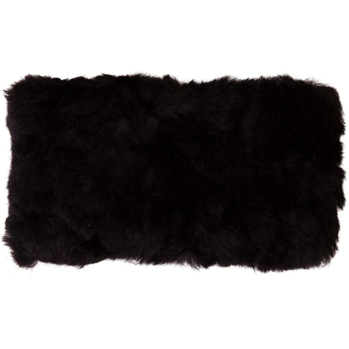 BR Protector de Cadena Curb Piel de oveja 5cm Ancho Negro/Negro
