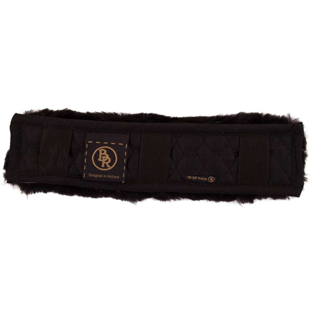 BR Protector de Muserola Piel de oveja 5cm Negro/Negro