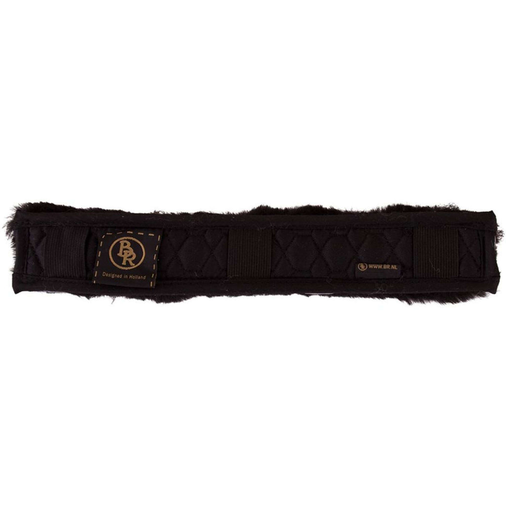 BR Cubierta para Brida Piel de oveja 3cm Ancho Negro/Negro