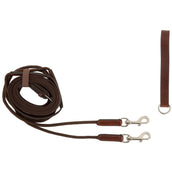 BR Riendas de Gogue Blackpool Anti-slip + Cuerda Roble/Plata