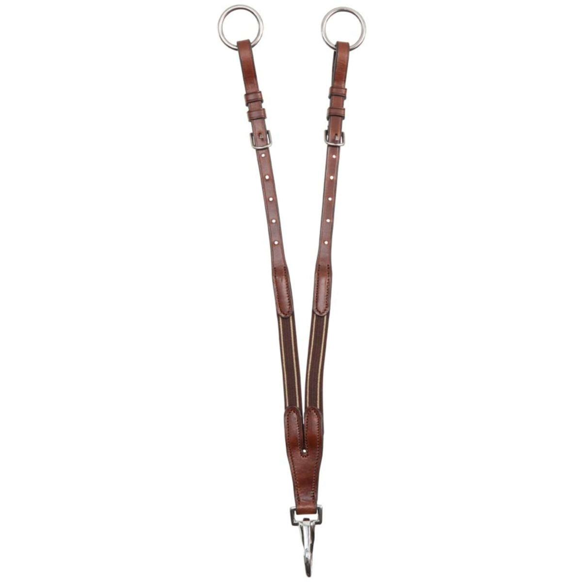 BR Horquilla de martingala con Mosquetón y Elástico Roble/Plata