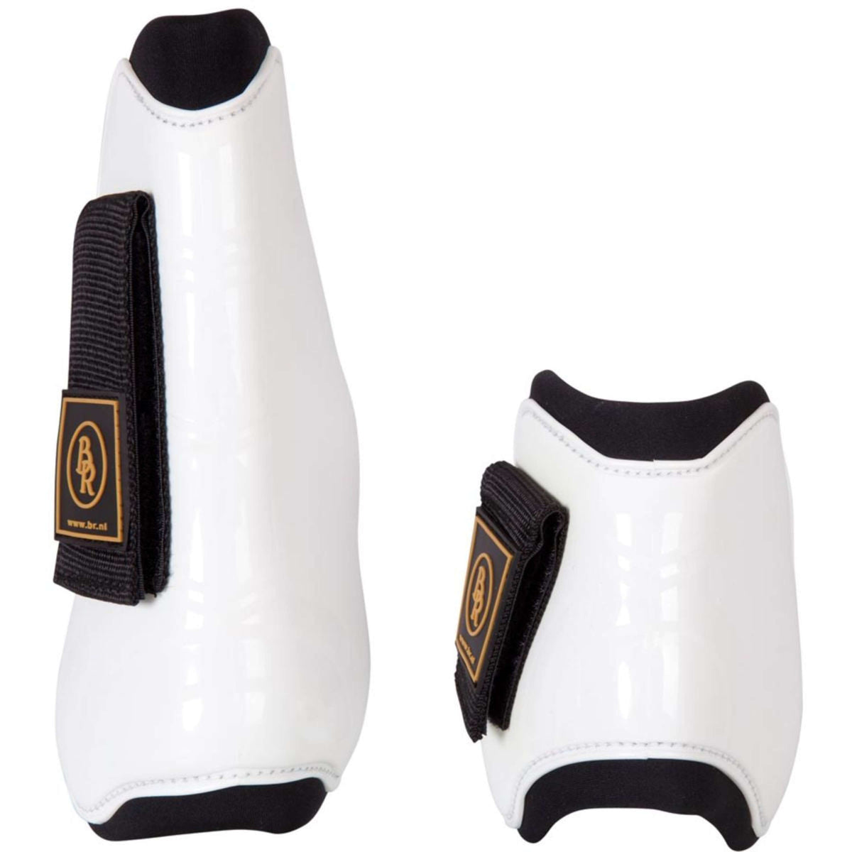 BR Botas para Tendón y Menudillo Spanish: & Protectores de menudillo Set Pro Tech PU Neopreno Blanco